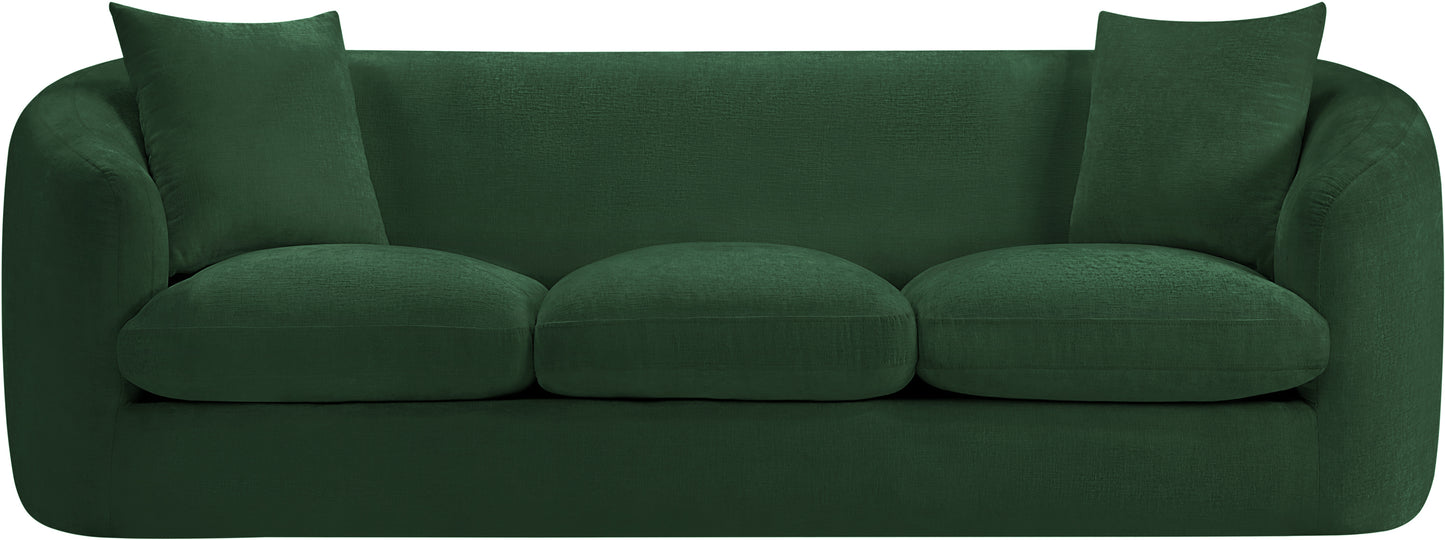 gianna green chenille fabric sofa