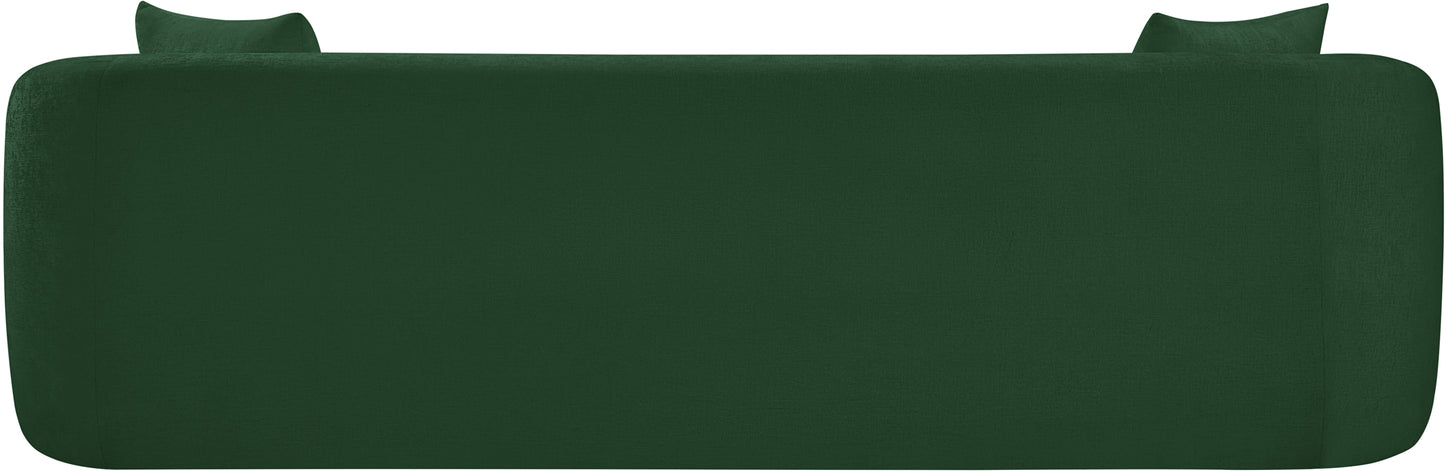 gianna green chenille fabric sofa