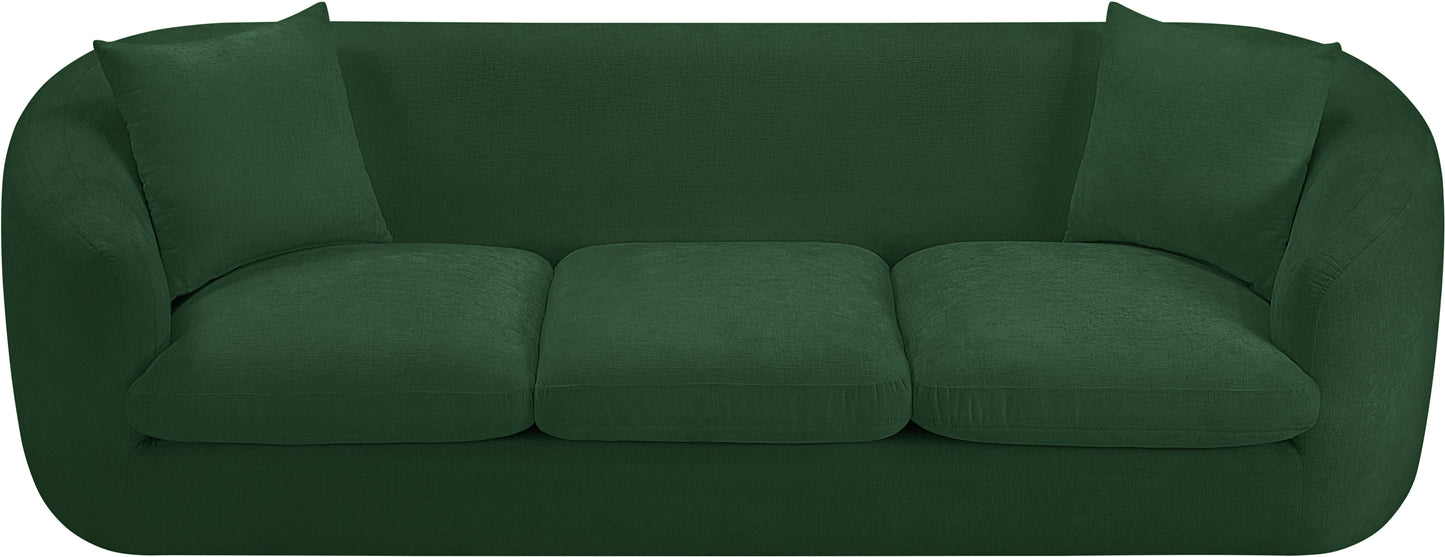 gianna green chenille fabric sofa