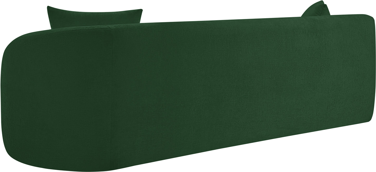 gianna green chenille fabric sofa