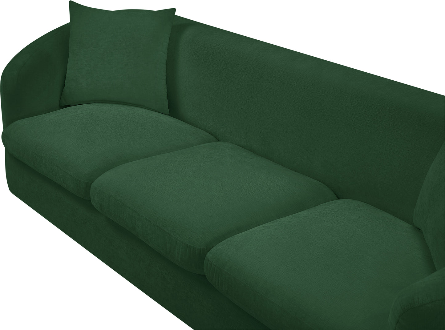 gianna green chenille fabric sofa