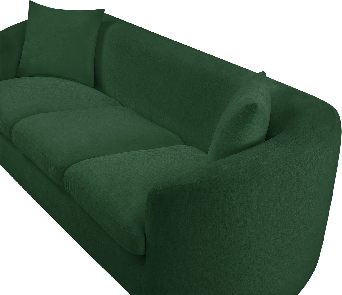 gianna green chenille fabric sofa