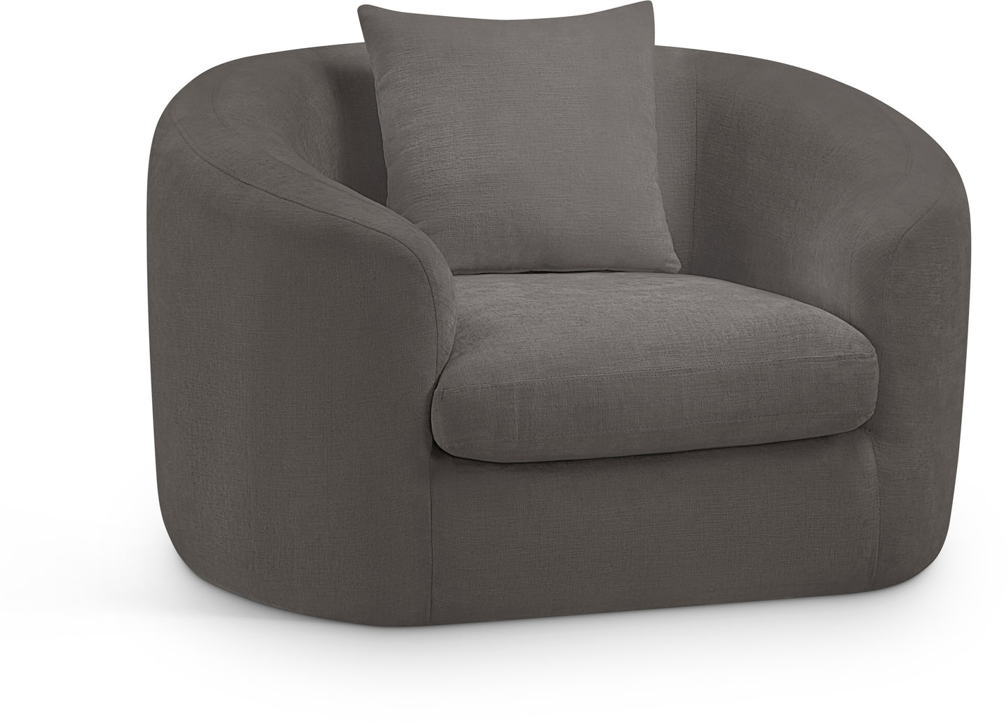 gianna grey chenille fabric chair