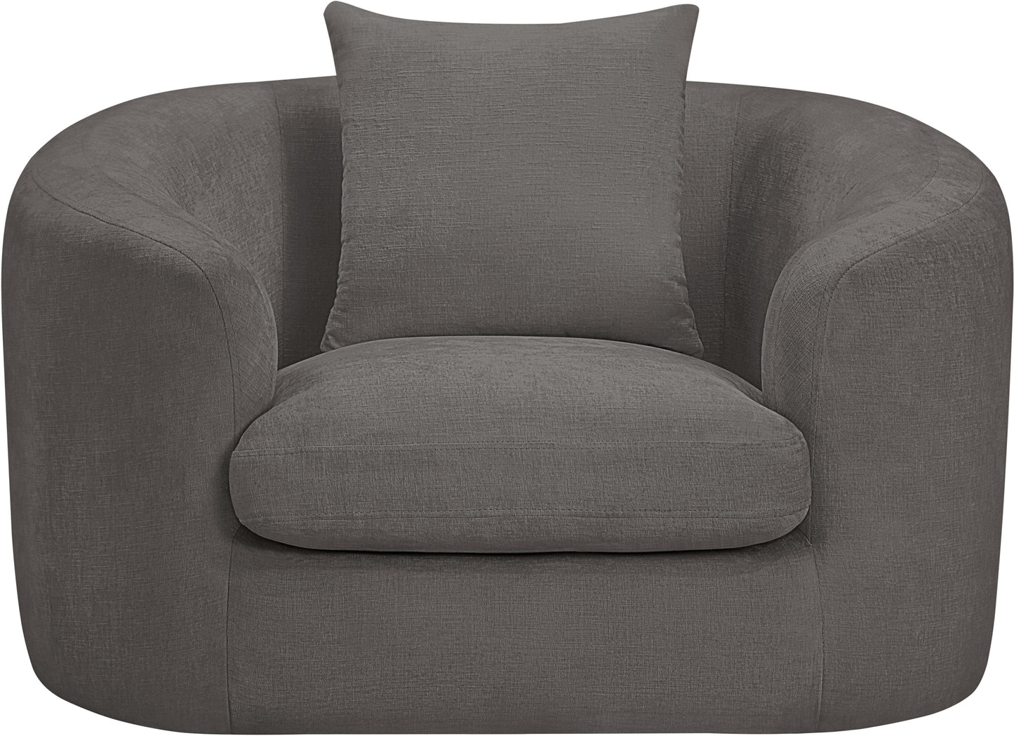 gianna grey chenille fabric chair