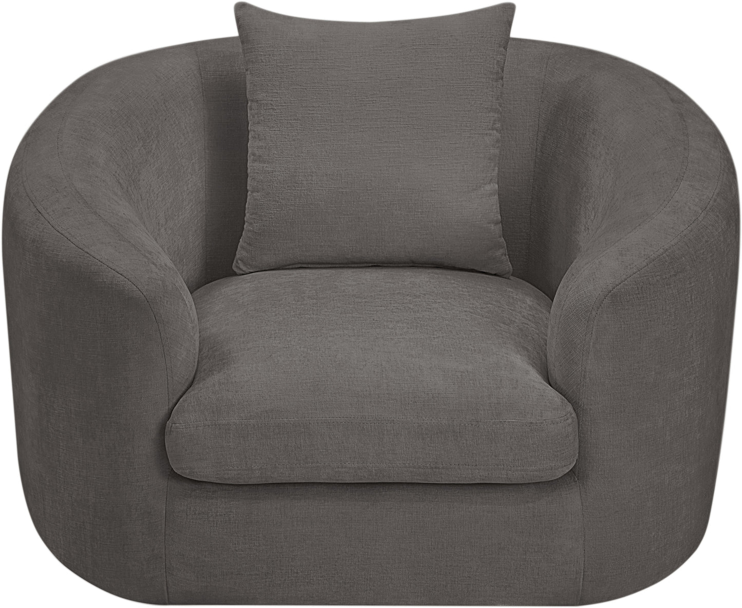 gianna grey chenille fabric chair