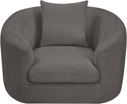 Gianna Grey Chenille Fabric Chair