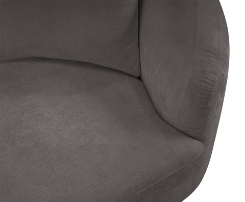 Gianna Grey Chenille Fabric Chair