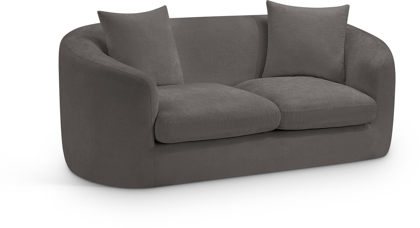 gianna grey chenille fabric loveseat