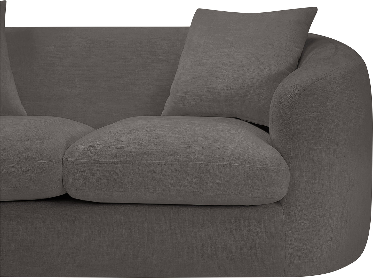 gianna grey chenille fabric loveseat