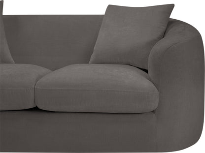 Gianna Grey Chenille Fabric Loveseat