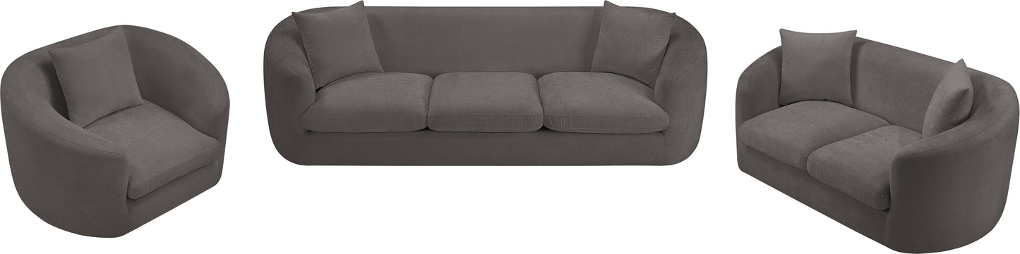 gianna grey chenille fabric loveseat