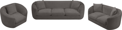 Gianna Grey Chenille Fabric Loveseat