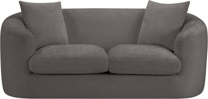 Gianna Grey Chenille Fabric Loveseat