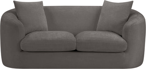 Gianna Grey Chenille Fabric Loveseat