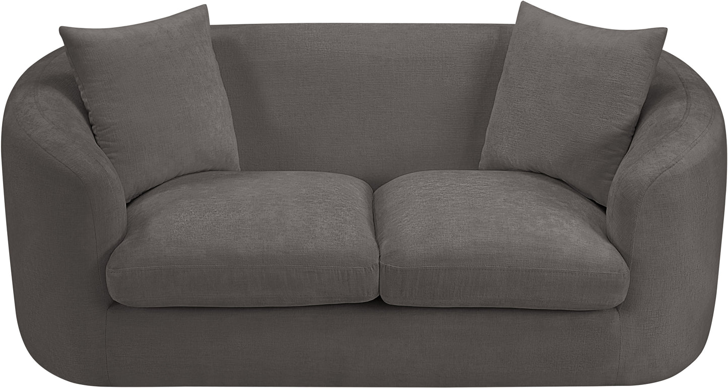 gianna grey chenille fabric loveseat