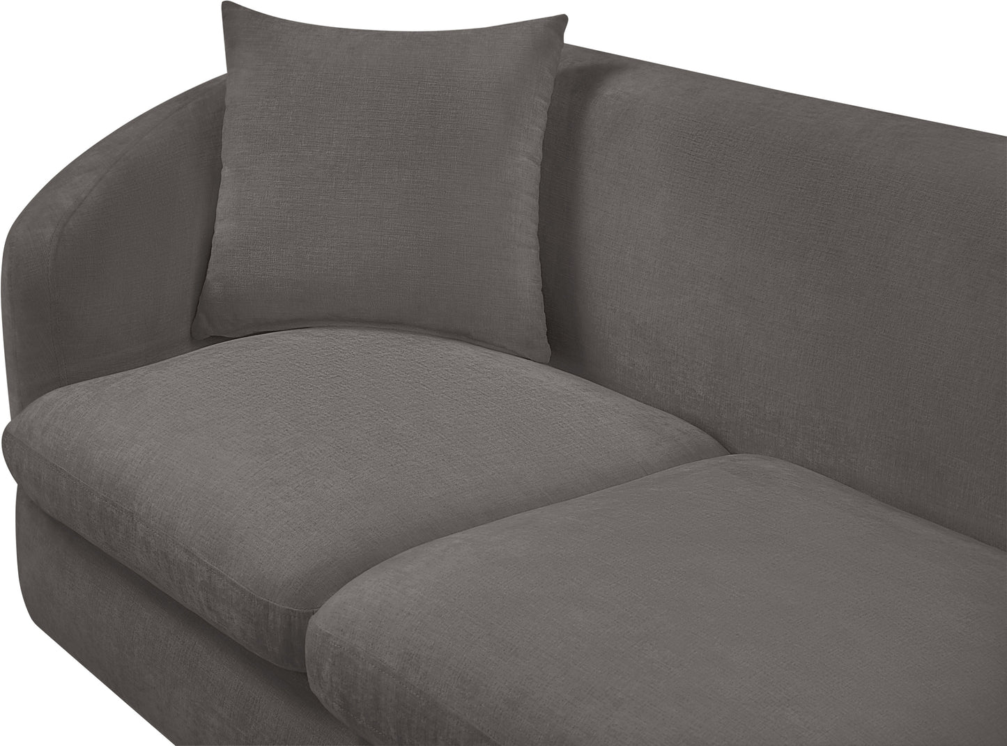 gianna grey chenille fabric loveseat