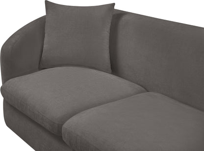 Gianna Grey Chenille Fabric Loveseat