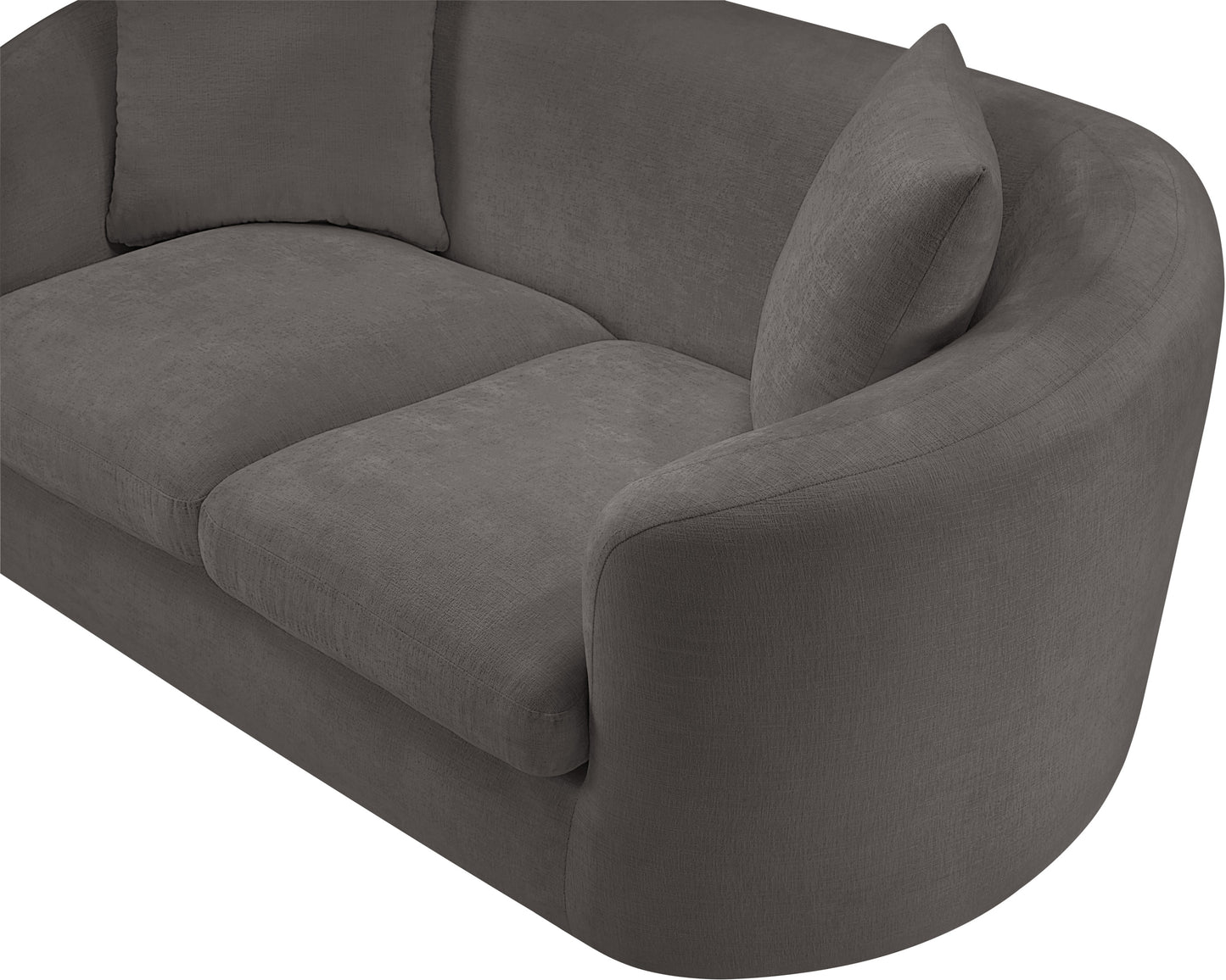 gianna grey chenille fabric loveseat