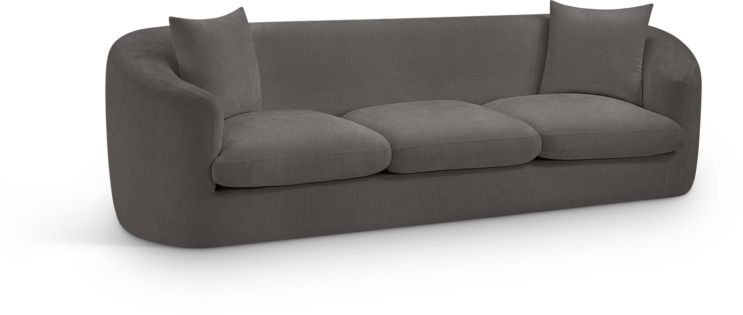 gianna grey chenille fabric sofa