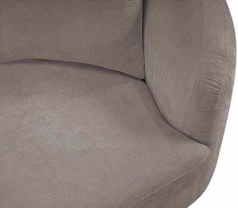 Giselle 92.5" Grey Chenille Fabric Upholstered Sofa, 1 Piece