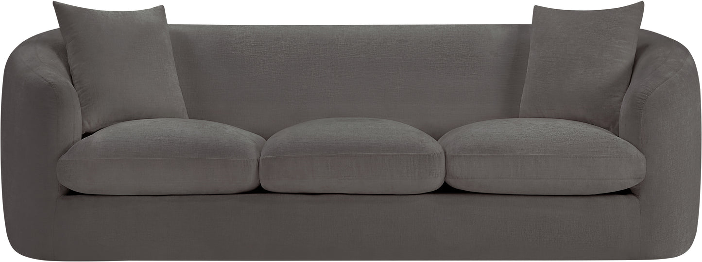 gianna grey chenille fabric sofa