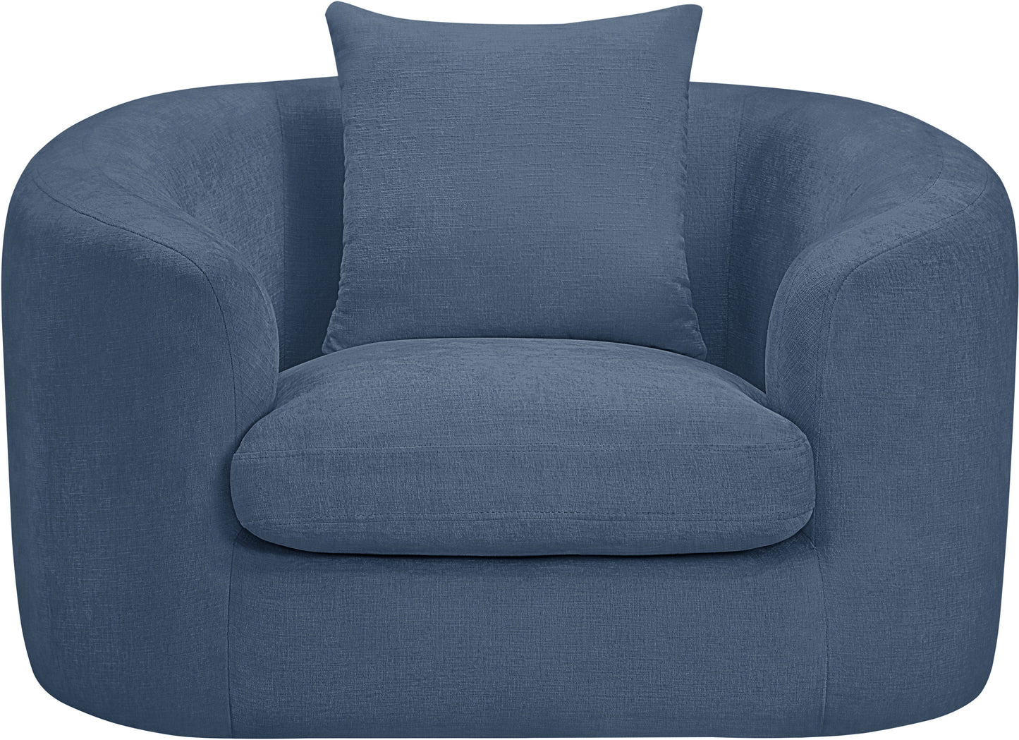 gianna light blue chenille fabric chair