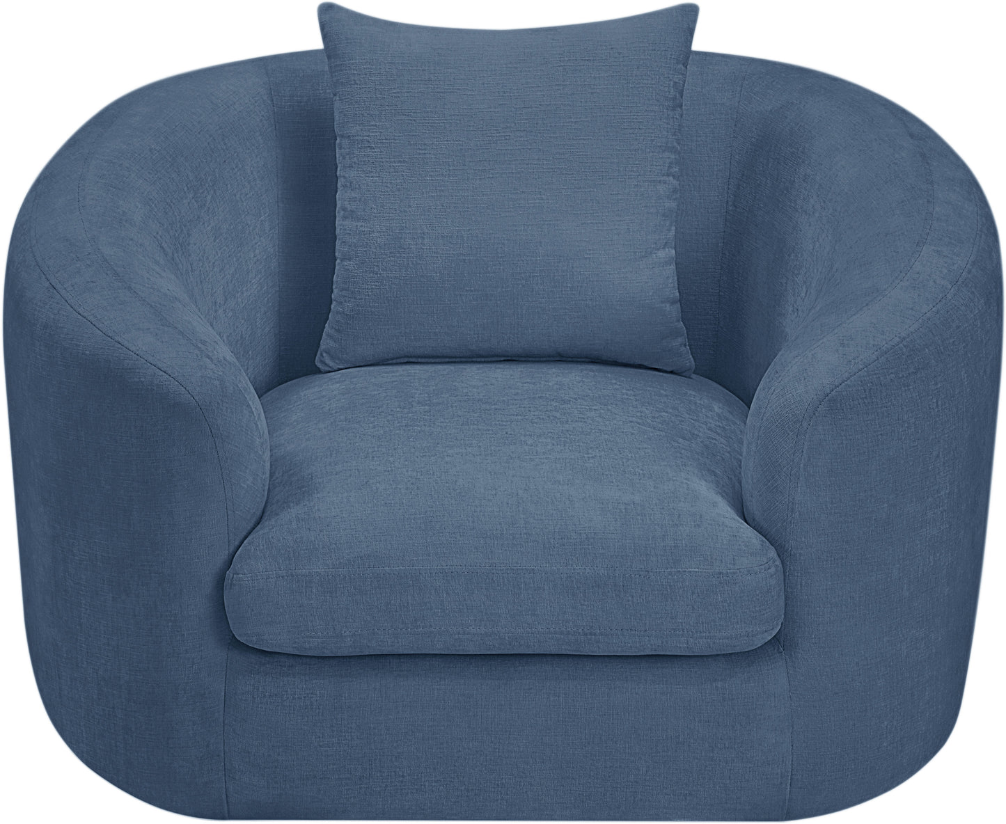 gianna light blue chenille fabric chair