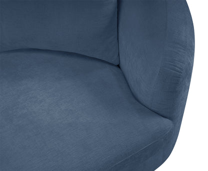 Gianna Light Blue Chenille Fabric Chair