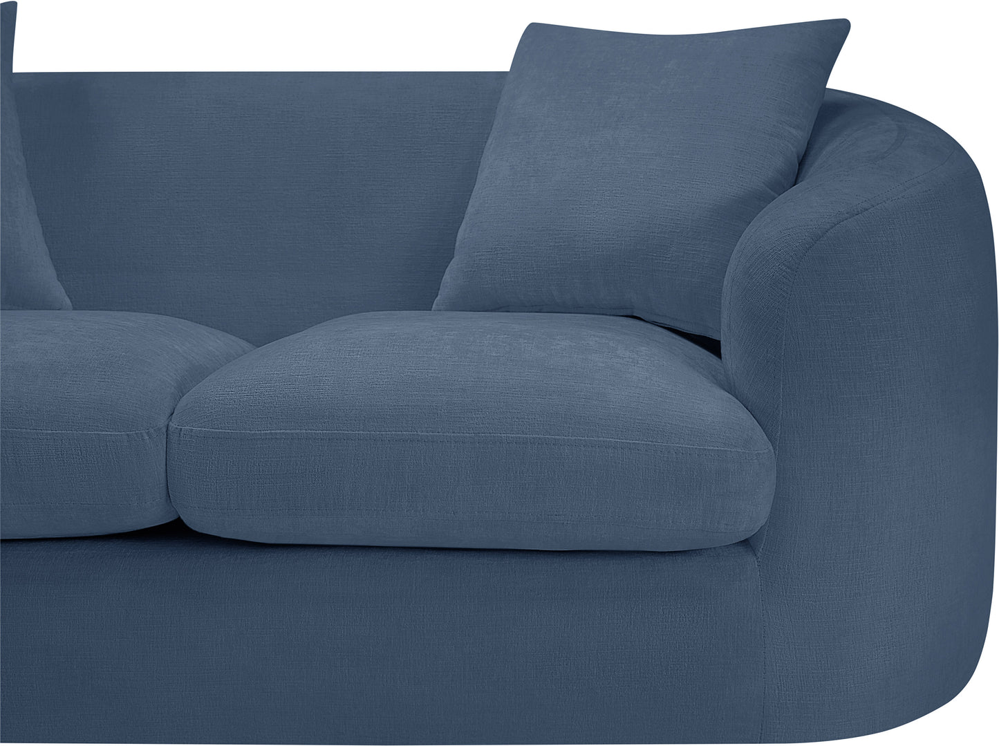 gianna light blue chenille fabric loveseat