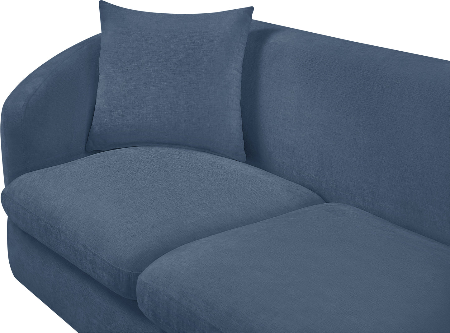 gianna light blue chenille fabric loveseat