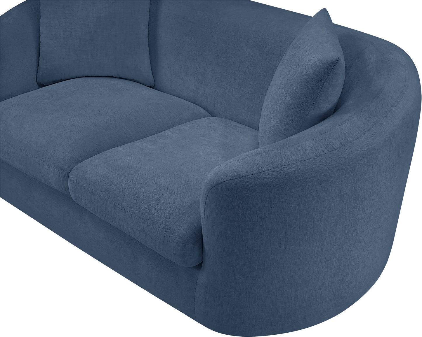 gianna light blue chenille fabric loveseat