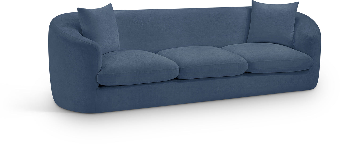 gianna light blue chenille fabric sofa