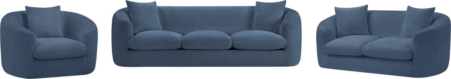 gianna light blue chenille fabric sofa