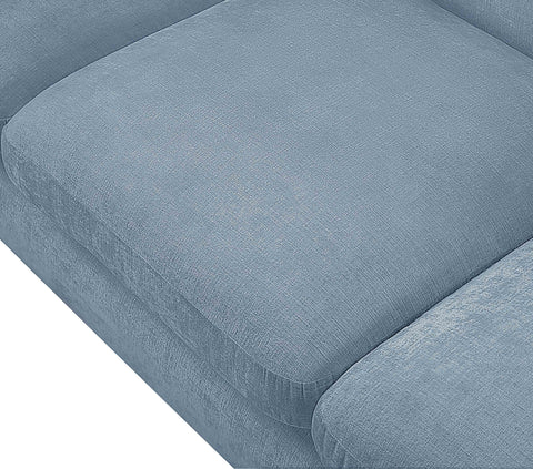 Giselle 92.5" Light Blue Chenille Fabric Upholstered Sofa, 1 Piece