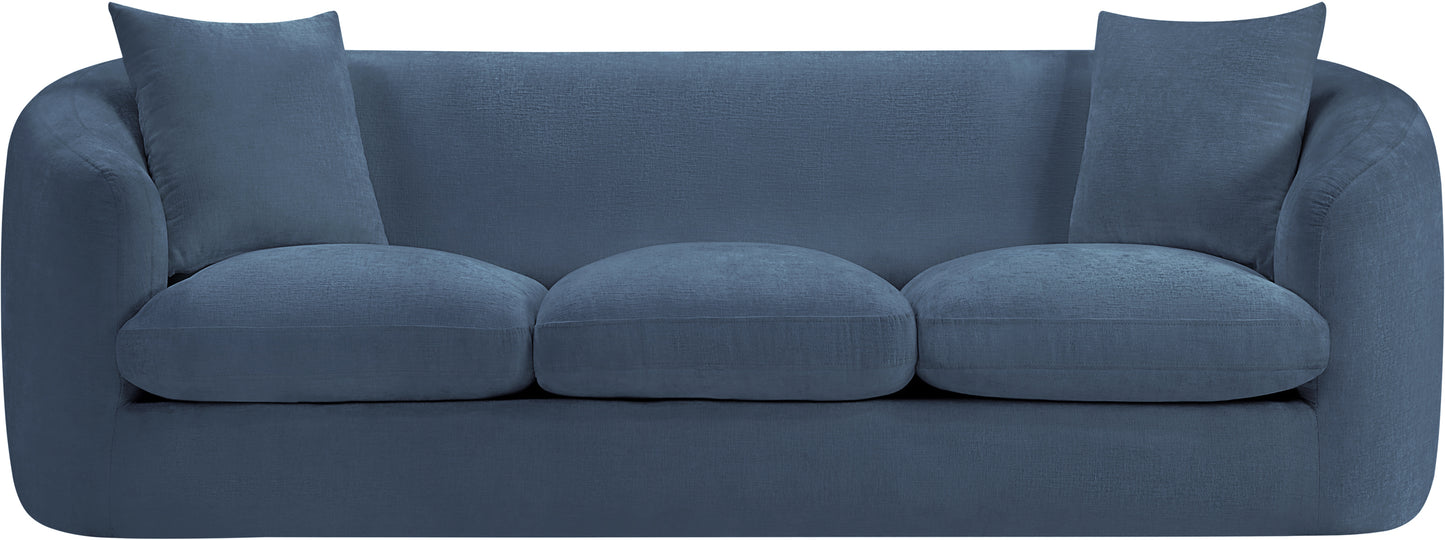 gianna light blue chenille fabric sofa