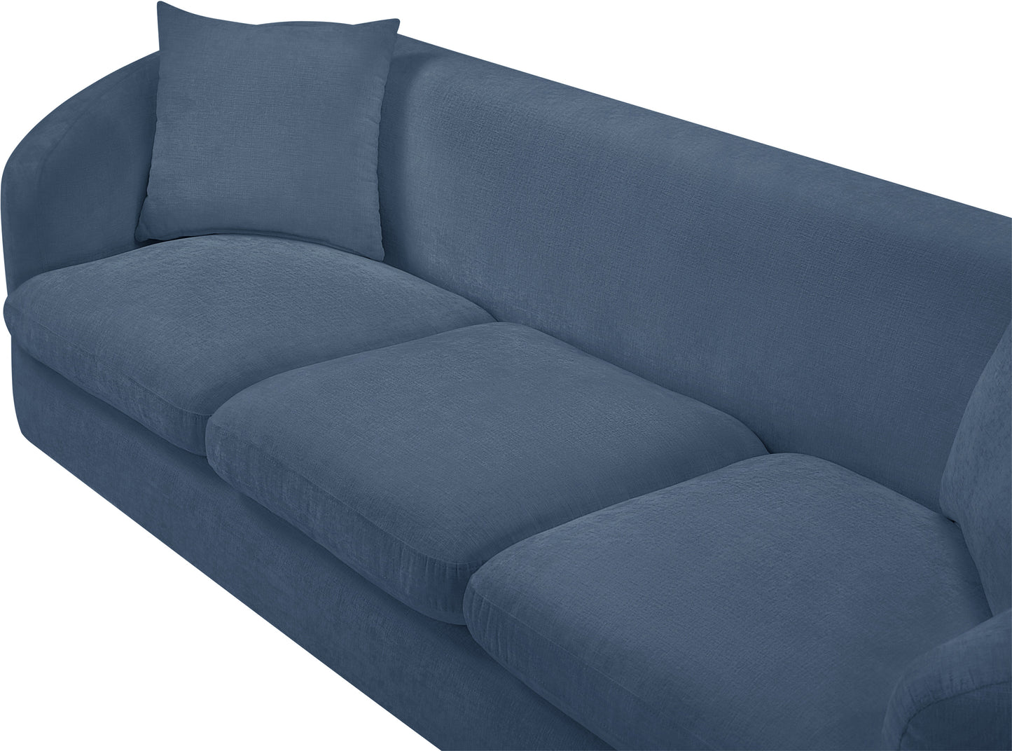 gianna light blue chenille fabric sofa