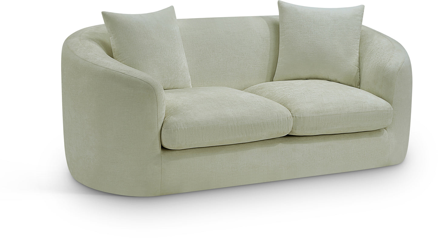 gianna mint chenille fabric loveseat