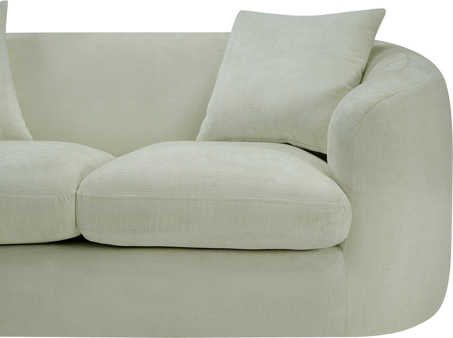 gianna mint chenille fabric loveseat