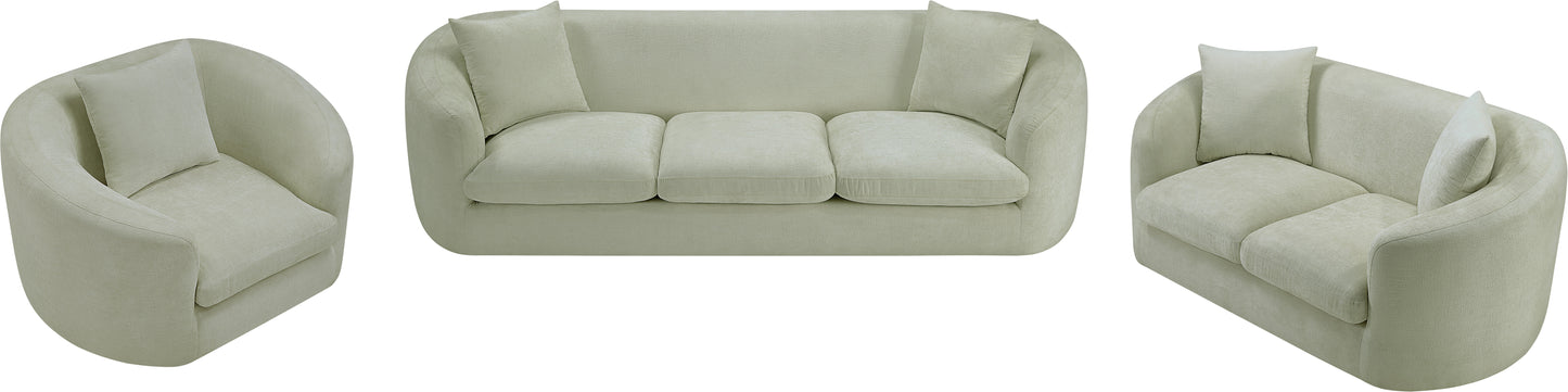 gianna mint chenille fabric loveseat