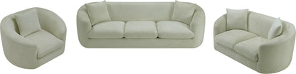 Gianna Mint Chenille Fabric Loveseat