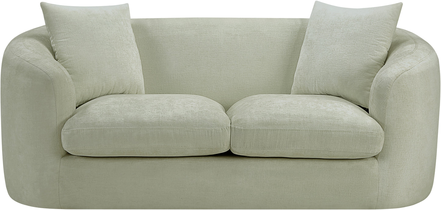 gianna mint chenille fabric loveseat