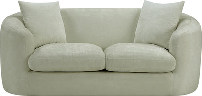 Gianna Mint Chenille Fabric Loveseat