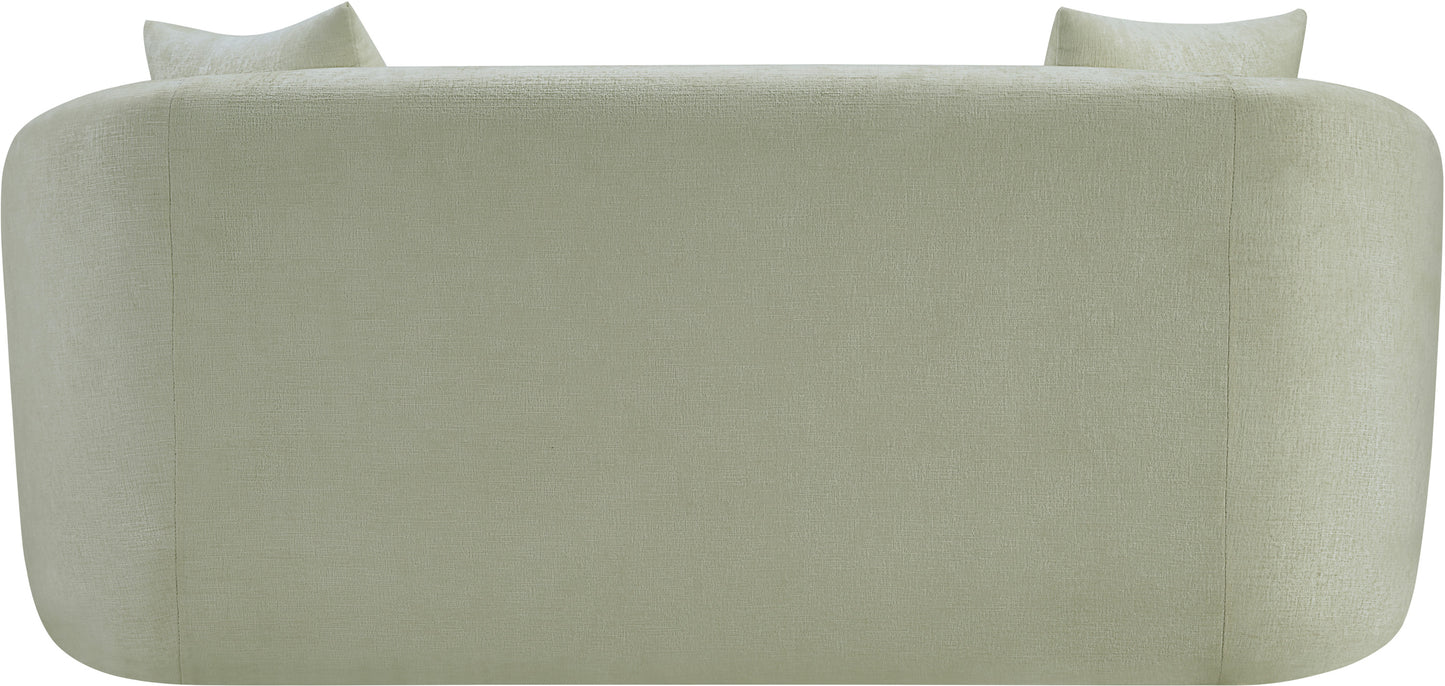 gianna mint chenille fabric loveseat