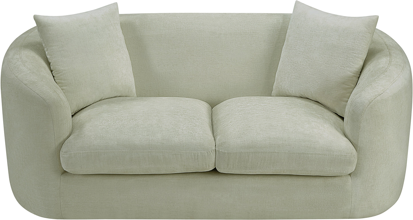 gianna mint chenille fabric loveseat