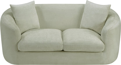 Gianna Mint Chenille Fabric Loveseat