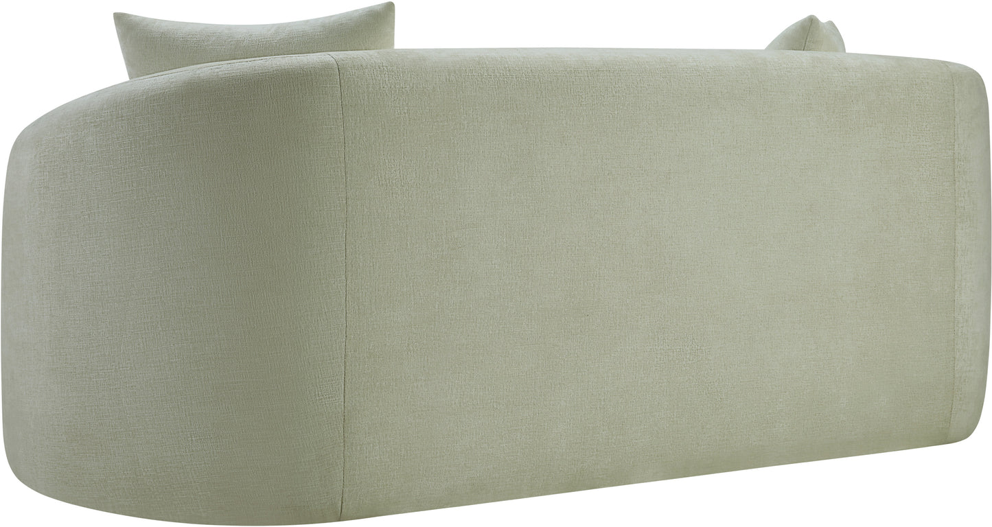 gianna mint chenille fabric loveseat