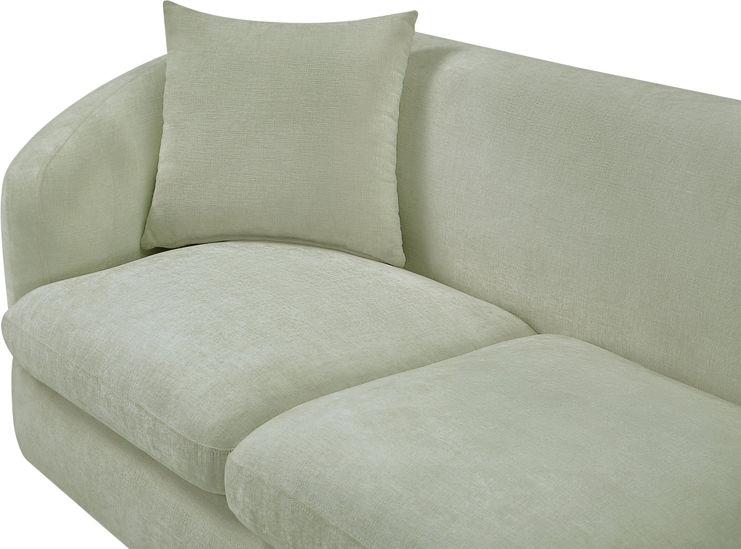 gianna mint chenille fabric loveseat