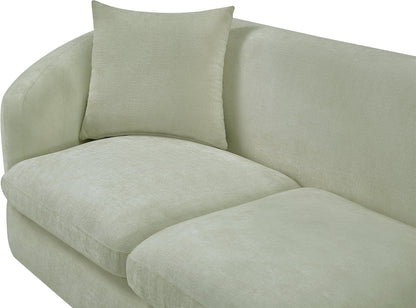 Gianna Mint Chenille Fabric Loveseat