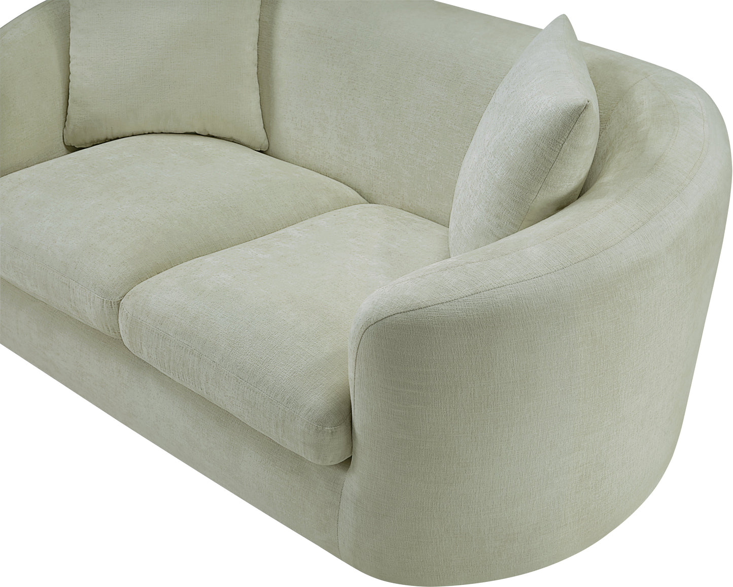 gianna mint chenille fabric loveseat