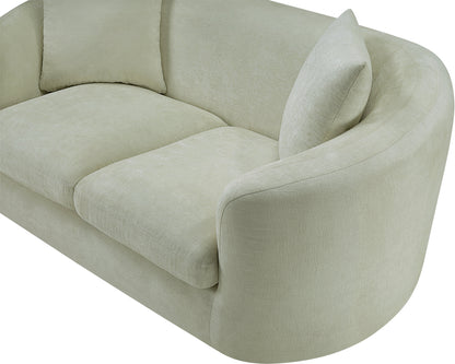 Gianna Mint Chenille Fabric Loveseat